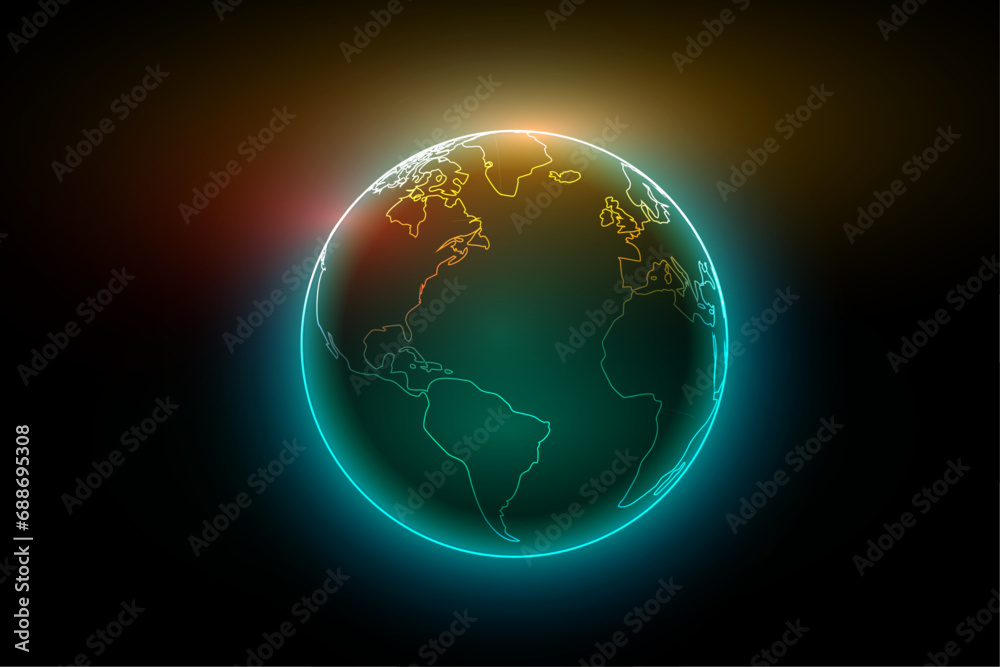 Global network connection. World map point and line composition concept of global business. Vector Illustration
