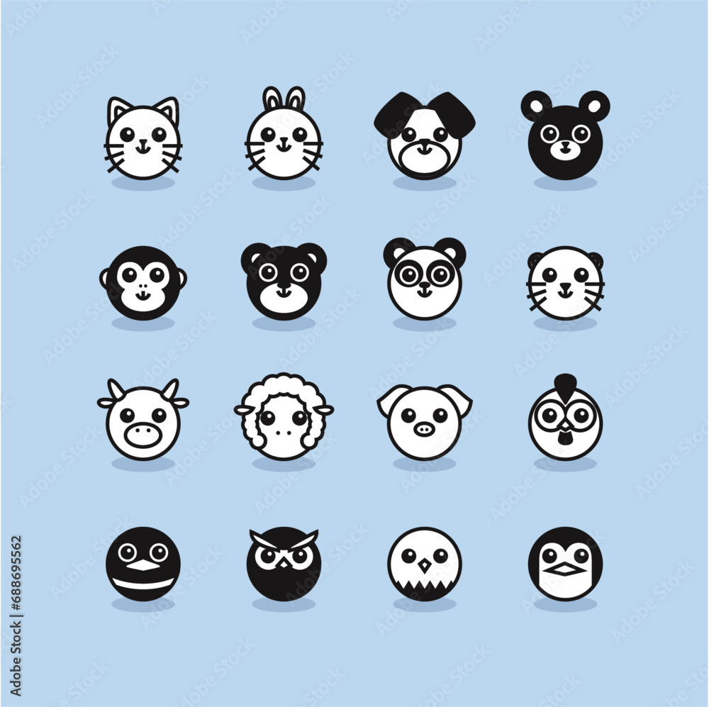 Fototapeta premium Animal Heads