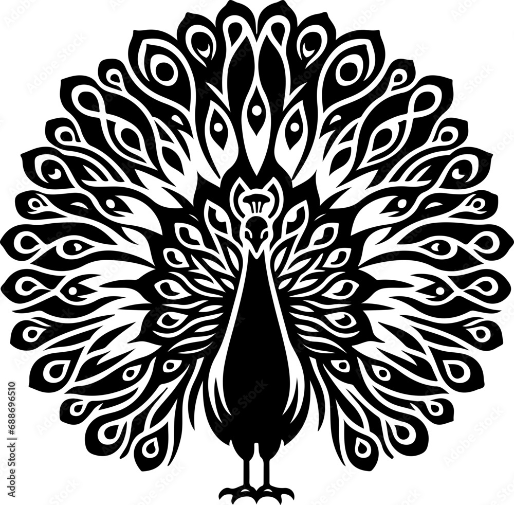 Fototapeta Peacock SVG Bundle, Peacock Feather SVG, Peacock Mandala svg