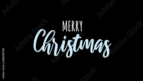 Merry Christmas. Text animation in 4k resolution