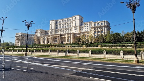 Palace of the Parliament also known as The People's House, in Bucharest, the national capital of Romania. It is the second largest administrative building in the world. photo