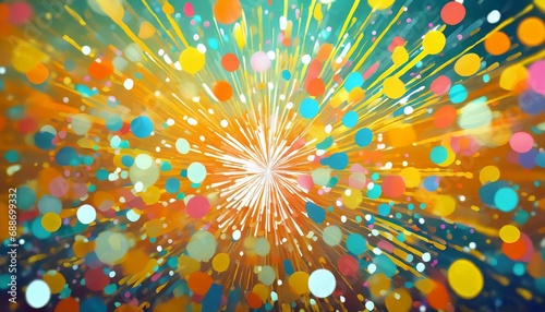 a vibrant burst of multicolored confetti spreads across a background adding a festive and celebratory touch to any design generative ai