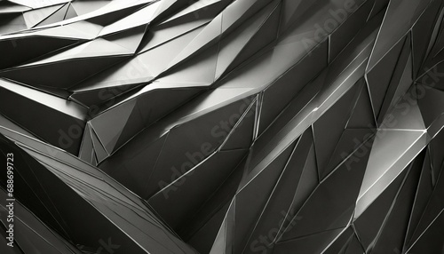 black polygonal surface 3d rendering background