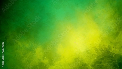 green and yellow background texture with distressed vintage grunge and shiny spotlight corner design photo