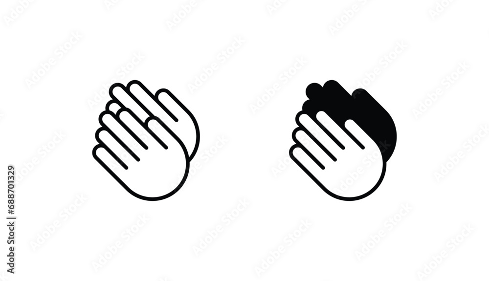 Fototapeta premium Clapping icon design with white background stock illustration