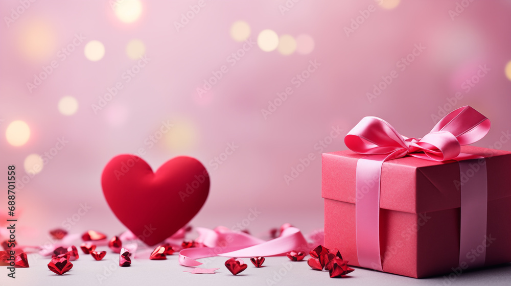 gifts with a Valentine's Day discount promotion background