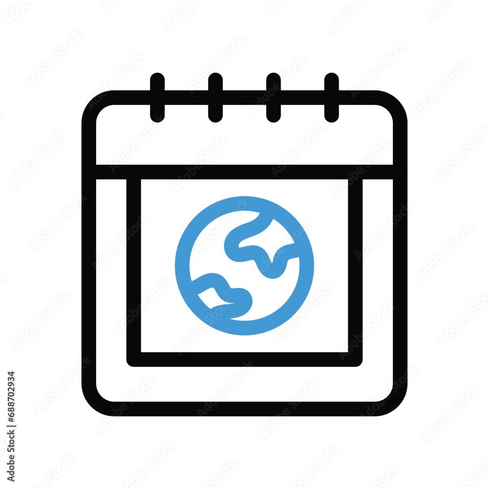Earth Day icon vector stock illustration Earth Day icon vector stock illustration