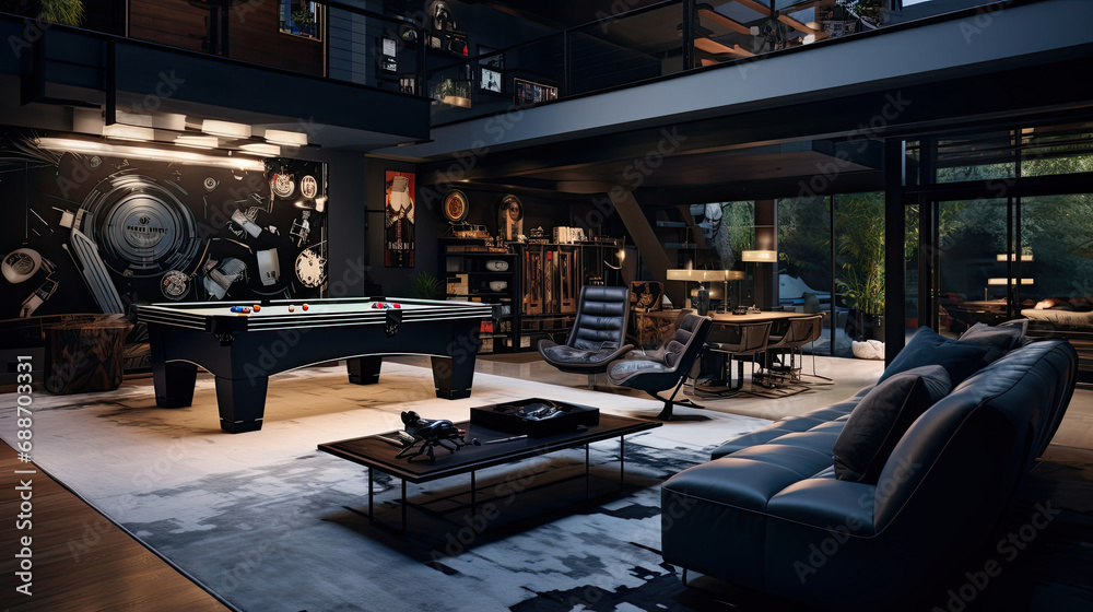 Gaming paradise in a Smart Home with immersive VR setup Gaming paradise in a Smart Home with immersive VR setup