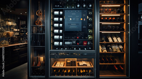 Smart wine cellar with climate control and sensor-based inventory