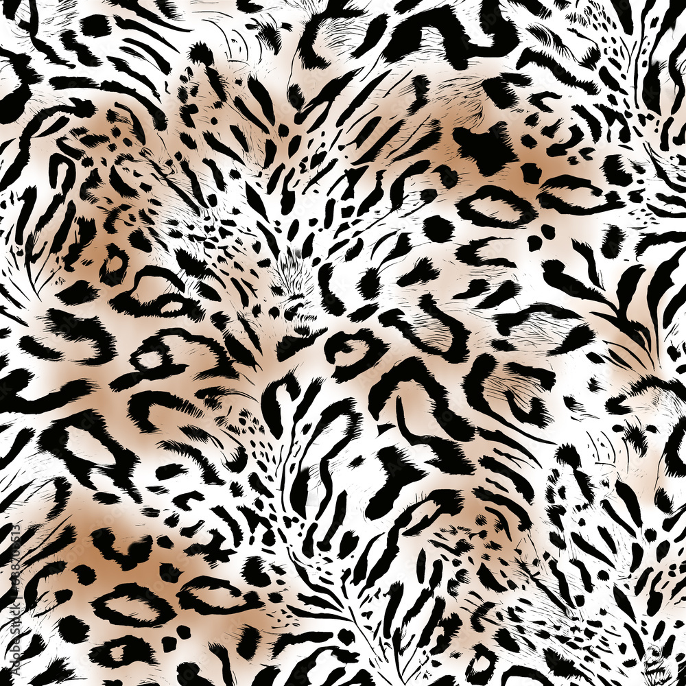 Leopard texture, monochrome hand draw leopard skin Leopard texture, monochrome hand draw leopard skin