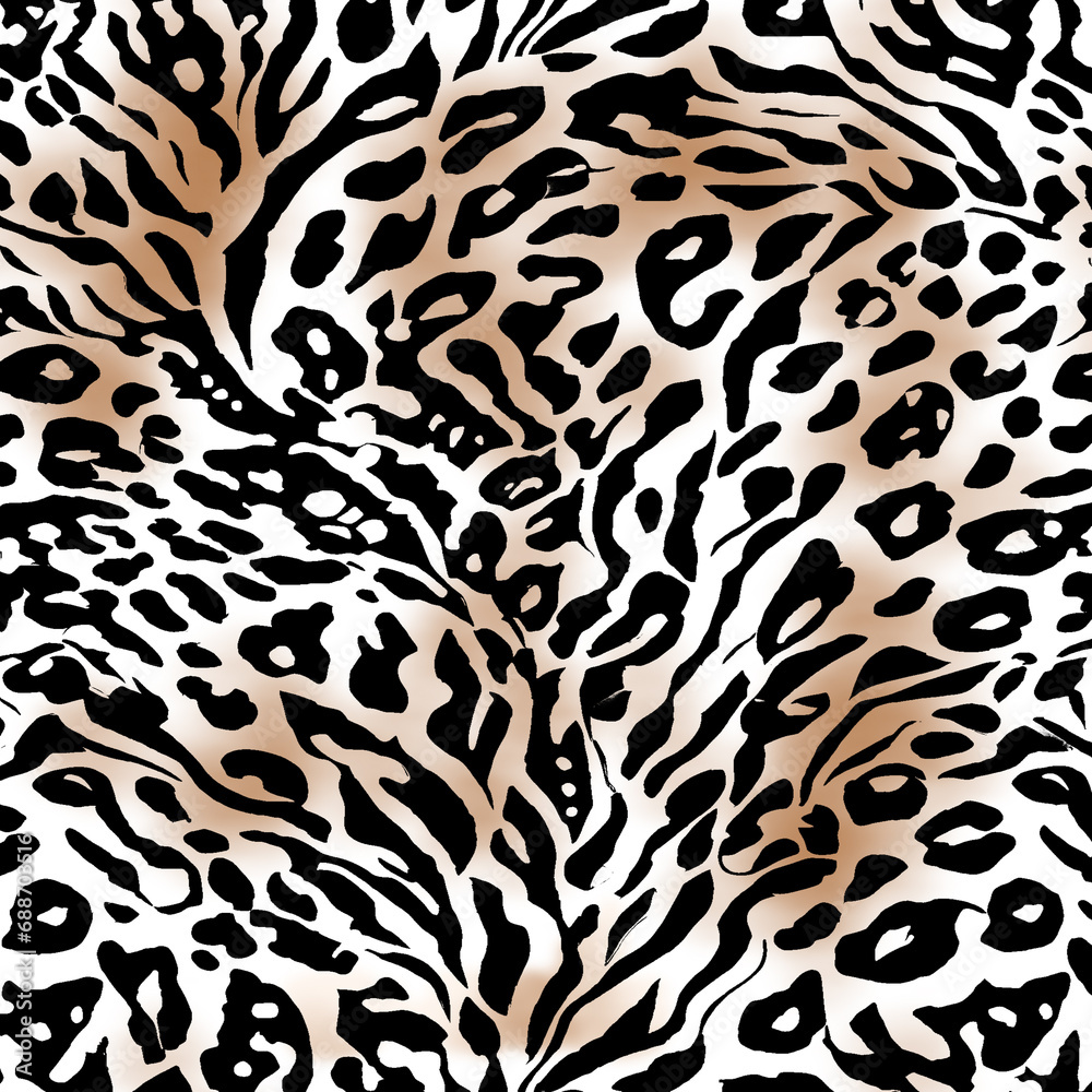 Leopard texture, monochrome hand draw leopard skin Leopard texture, monochrome hand draw leopard skin