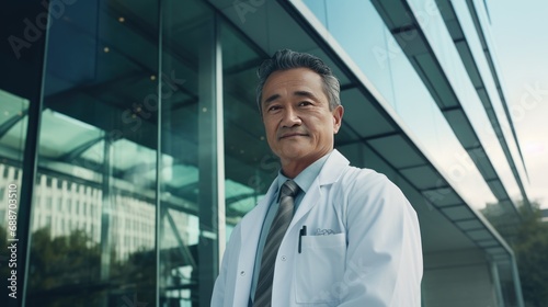 Wallpaper Mural Portrait of a doctor in front of the hospital Torontodigital.ca