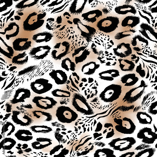 Leopard texture  monochrome hand draw leopard skin