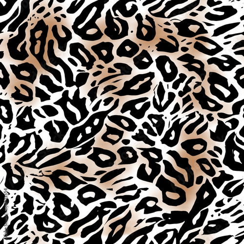 Leopard texture, monochrome hand draw leopard skin