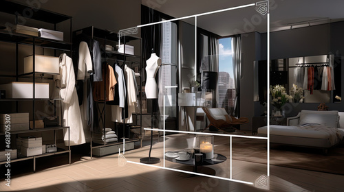 Smart Home virtual fashion studio with AR fitting
