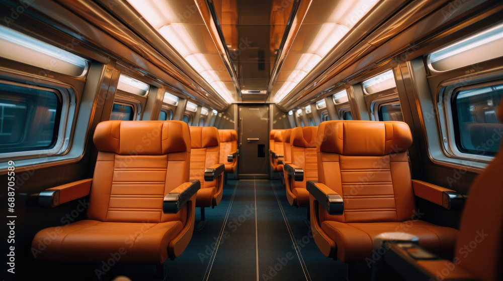 Premium Train Compartment Plush Seating Personalized Service Artistic Lighting