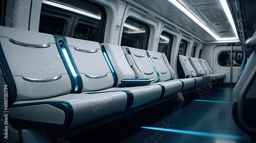 Advanced Maglev Train Compartment Futuristic Seating Superior Comfort
