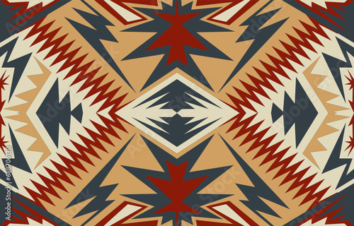 Seamless Aztec geometric pattern of abstract ethnic backgrounds. photo