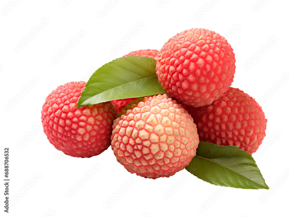 Fresh Lychee, isolated on a transparent or white background Fresh Lychee, isolated on a transparent or white background