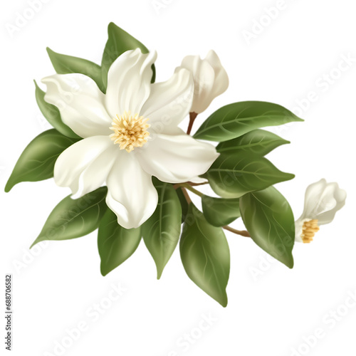 Jasmine flower decoration isolated on transparent background © liang
