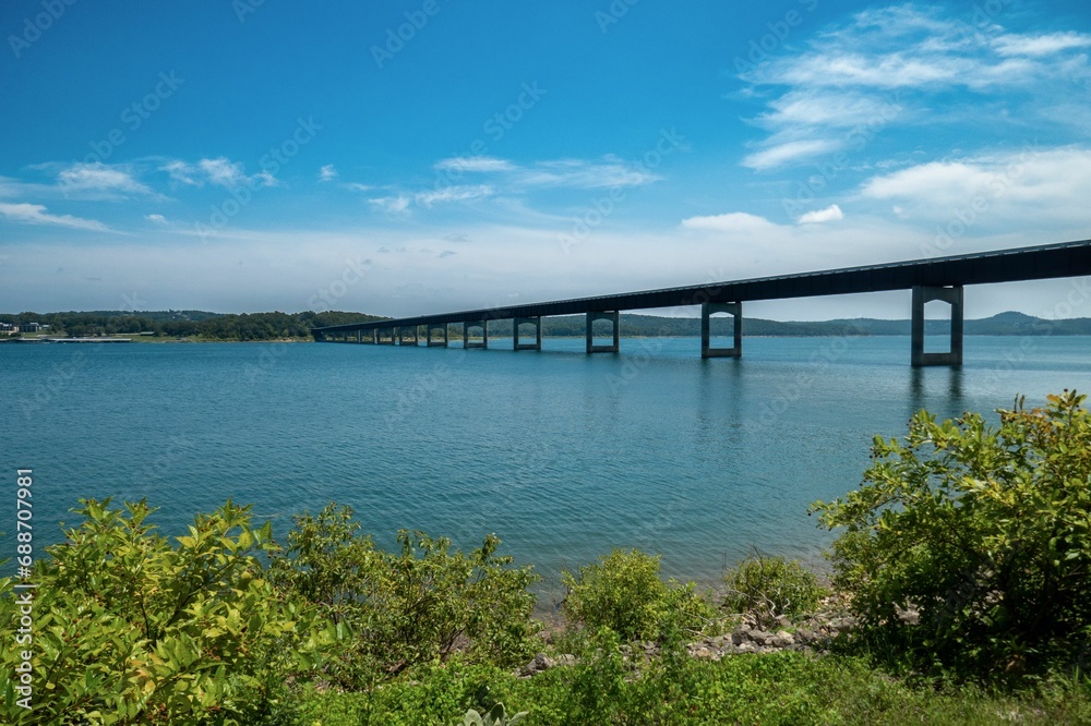 Panther Bay Bridge, Hendersen, Arkansas, USA in summer