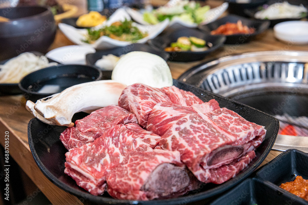 Korean beef Raw short ribs Korean beef Raw short ribs