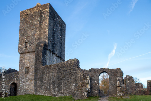 Mugdock Castle. Scotland. U.K. was the stronghold of the Clan Graham from the middle of the 13th century. Its ruins are located in Mugdock Country Park, near the village in the parish of Strathblane.  photo