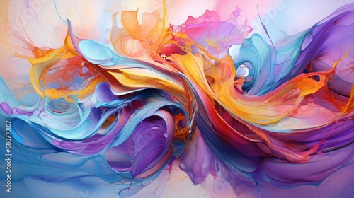 a captivating abstract art piece, reminiscent of a color paint explosion © Ghouri