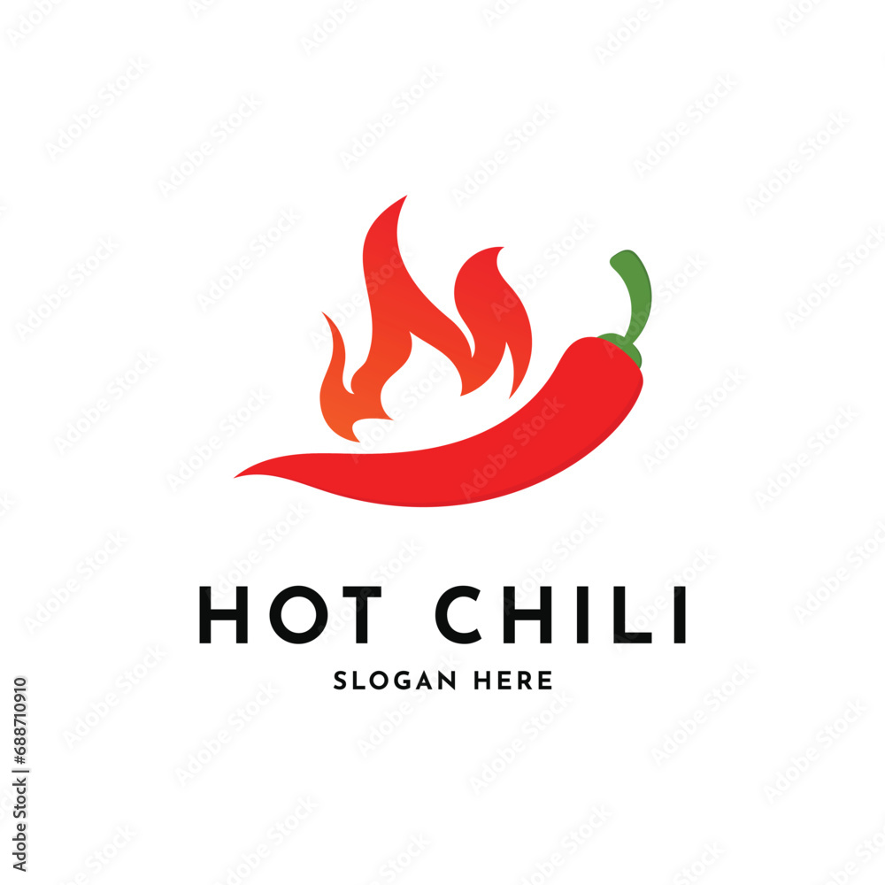 Obraz premium Hot chili logo design concept idea