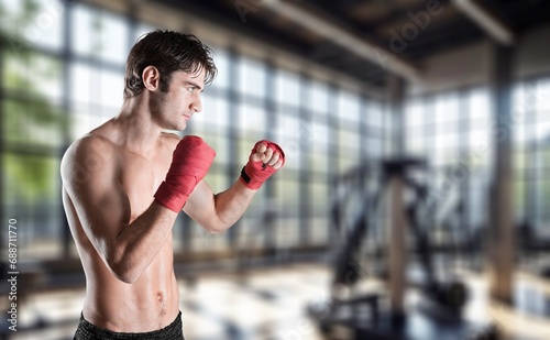 Active professional young sport man exercising © BillionPhotos.com