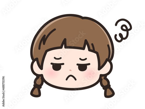 嫌だの女の子の顔
