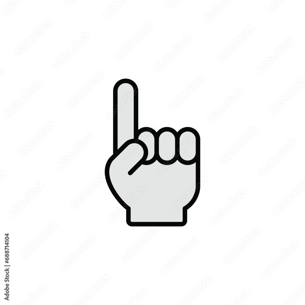 Finger icon design with white background stock illustration Finger icon design with white background stock illustration