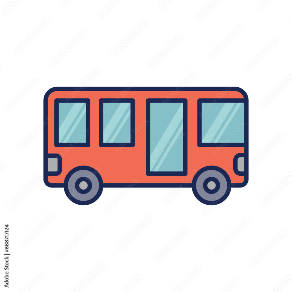 bus icon vector design template simple and modern