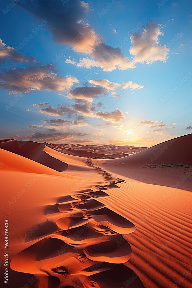 Fototapeta premium Desert with dry soil