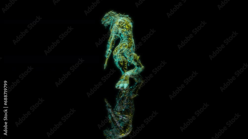 3D animation rendering, dinosaur with an ax model on a black background 3D animation rendering, dinosaur with an ax model on a black background