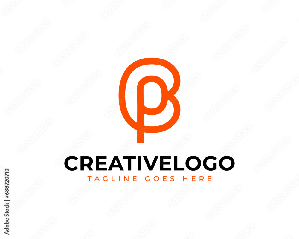 BP creative minimal logo design BP creative minimal logo design