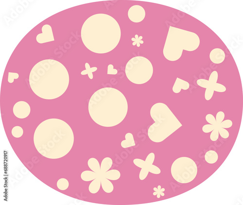 Alphabet heart bloom display, Valentine love pink letter full stop