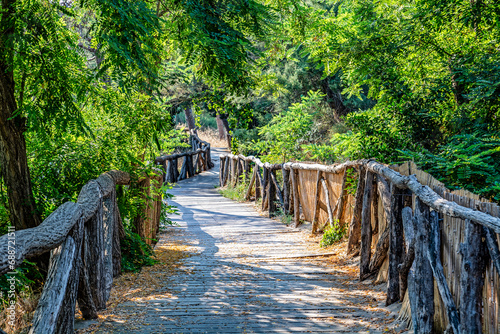 Footpath trail on dune in Spain