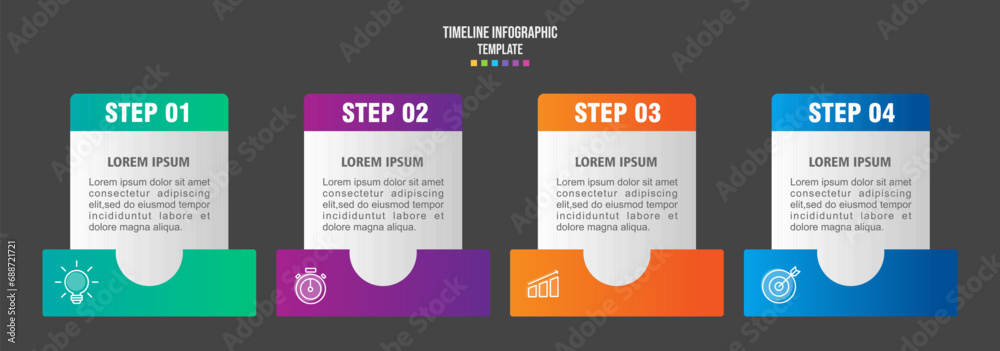 Vector infographic design template with 4 options or steps Vector infographic design template with 4 options or steps