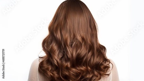 A hairstyle that is beautiful and isolated on a white background.