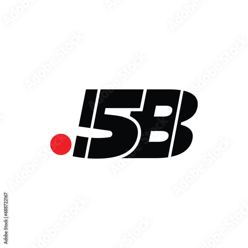 2B brand monogram with red dot icon.