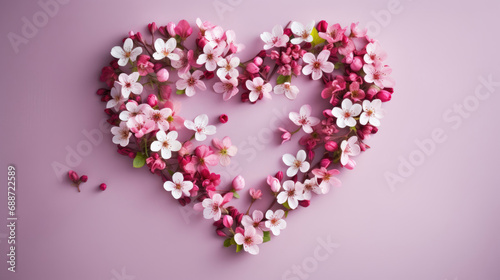 Heart made of blooming flowers © Venka