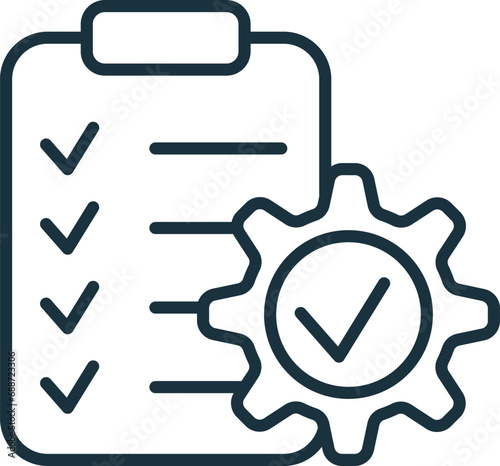 GTD outline icon. Monochrome simple sign from productivity collection. GTD icon for logo, templates, web design and infographics.