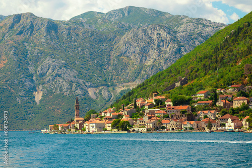 Perast town in the Bay of Kotor