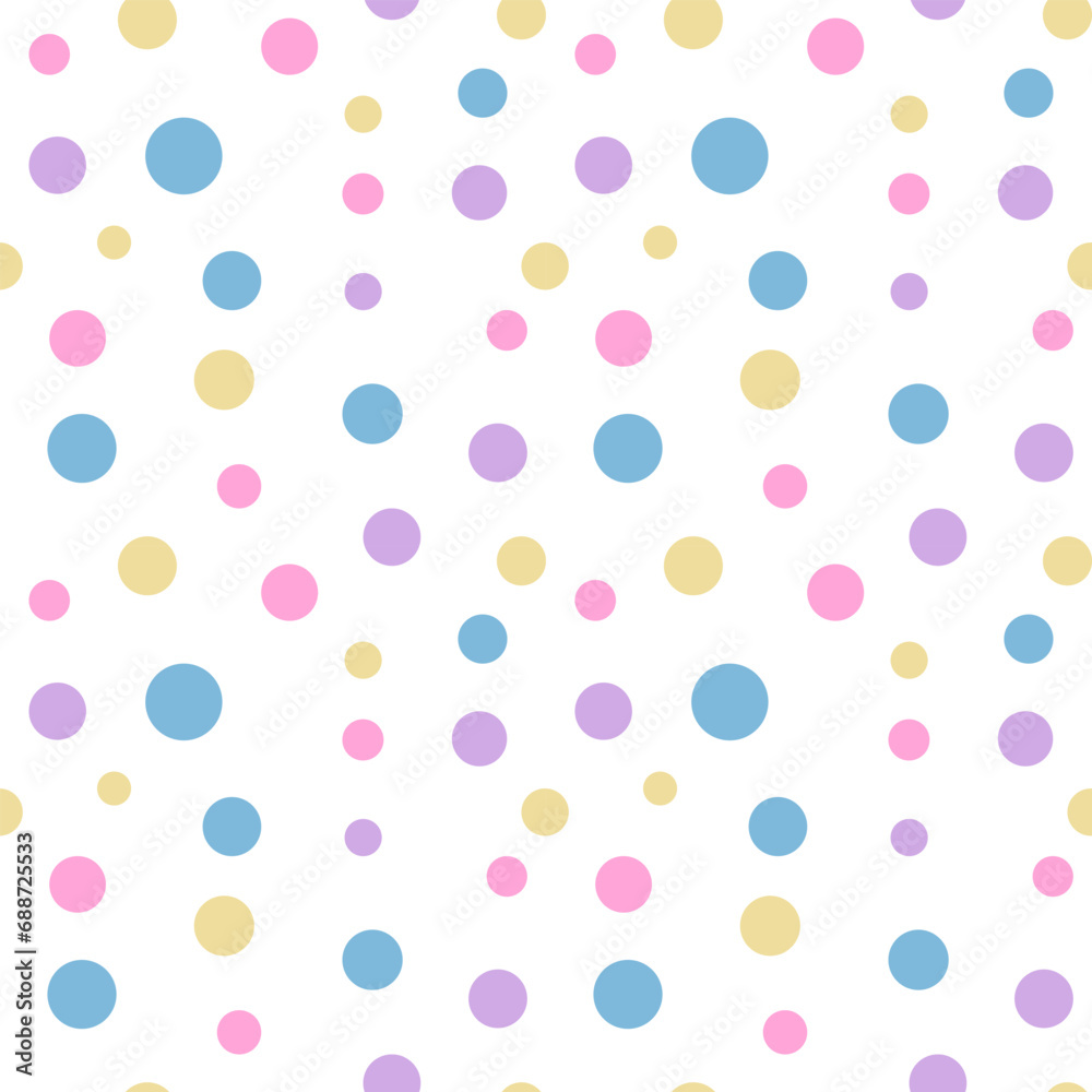 Simple Pastel cute polka dot seamless pattern Simple Pastel cute polka dot seamless pattern