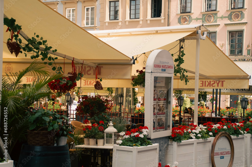 Fototapeta premium street cafe in the city