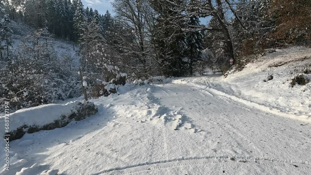 Winter wonderland in Bavaria with sunshine Winter wonderland in Bavaria with sunshine