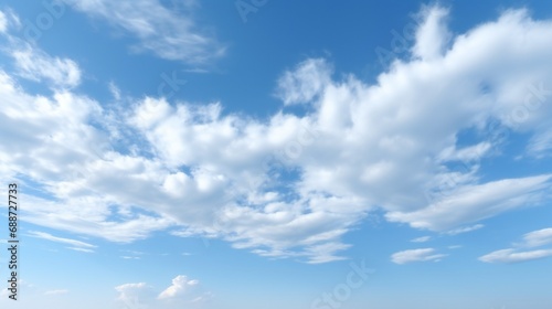blue sky with white clouds. Beauty of cloudy in sunny sky