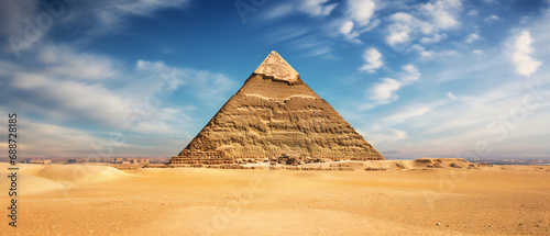 Egypt pyramids in Giza region. wonder of the world.