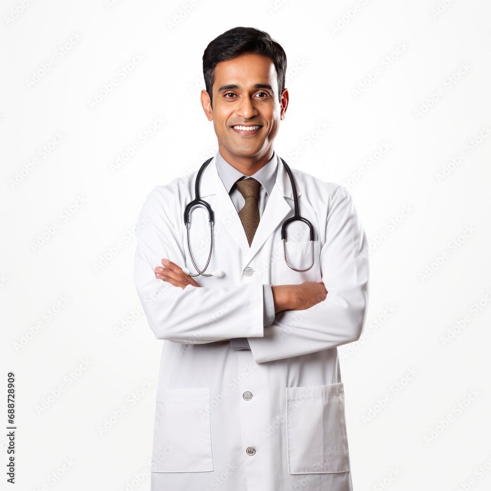 Fototapeta premium Young and confident indian male doctor